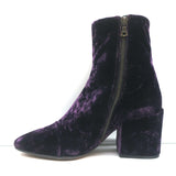 Dries Van Noten Crushed Velvet Ankle Boots Dark Purple Size 38.5