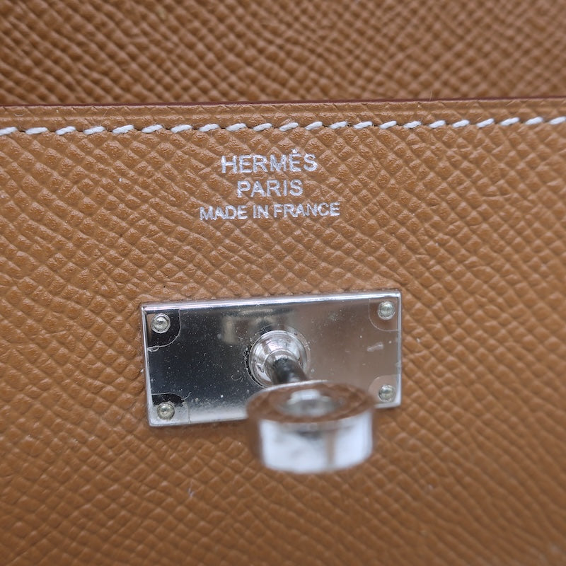 Hermes 2021 Kelly Longue Wallet Gold Epsom Leather Palladium Hardware