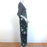 Erdem Maxi Dress Evanna Leighton Navy Tulip Print Silk Twill Size US 4 NEW