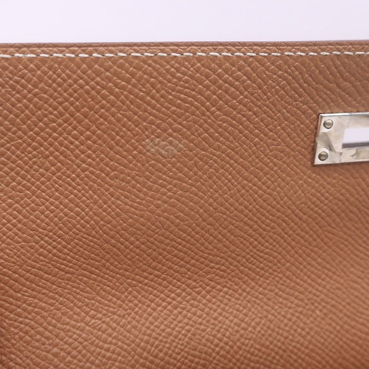 Hermes 2021 Kelly Longue Wallet Gold Epsom Leather Palladium Hardware