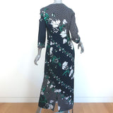 Erdem Maxi Dress Evanna Leighton Navy Tulip Print Silk Twill Size US 4 NEW