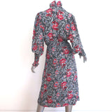 Isabel Marant Etoile Asymmetrical Midi Dress Yescott Floral Print Silk Size 34