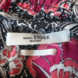 Isabel Marant Etoile Asymmetrical Midi Dress Yescott Floral Print Silk Size 34