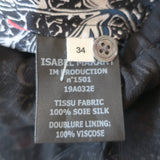 Isabel Marant Etoile Asymmetrical Midi Dress Yescott Floral Print Silk Size 34