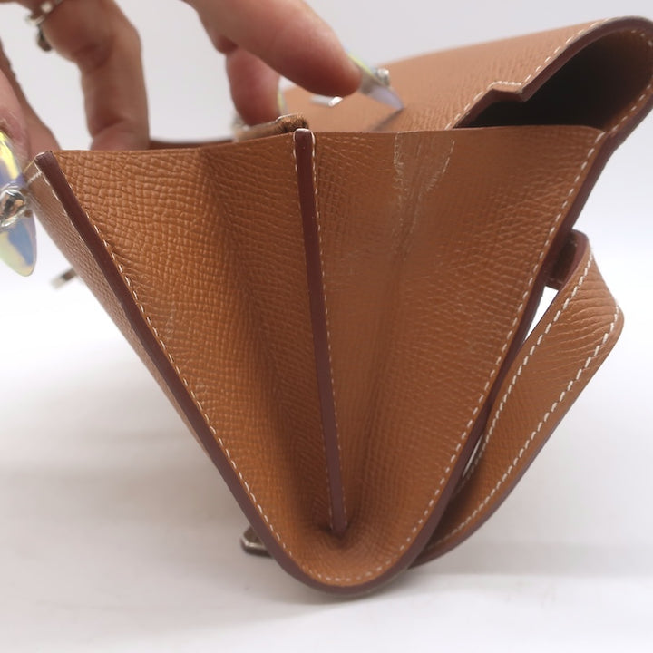 Hermes 2021 Kelly Longue Wallet Gold Epsom Leather Palladium Hardware