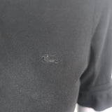 Burberry London Ruffle-Sleeve Polo Dress Black Stretch Cotton Size Medium