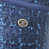 Chanel 24P Tweed Tank Dress Navy Wool-Blend Size 38 NEW