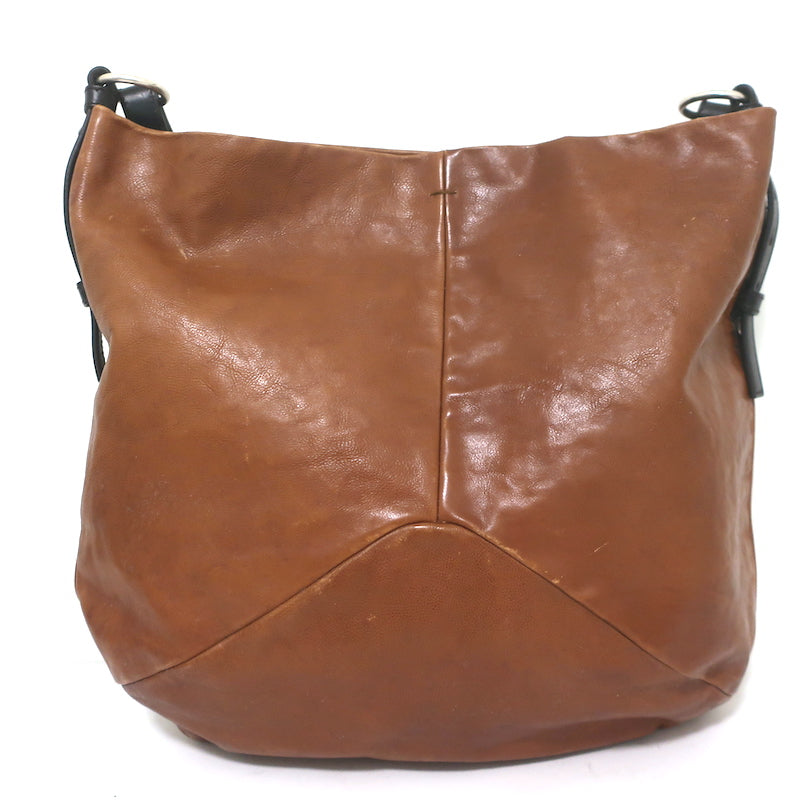 Vintage Yves Saint Laurent Large Hobo Bag Brown Leather