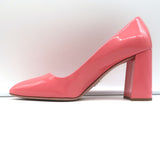 Prada Square Toe Pumps Pink Patent Leather Size 38.5 NEW