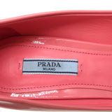 Prada Square Toe Pumps Pink Patent Leather Size 38.5 NEW