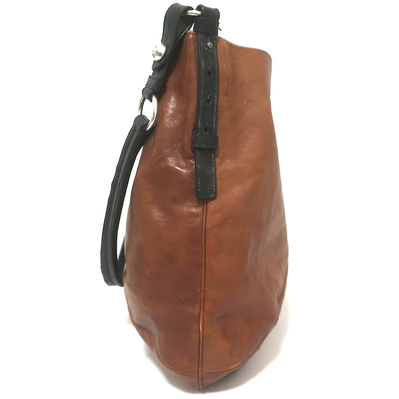 Vintage Yves Saint Laurent Large Hobo Bag Brown Leather