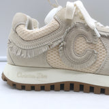 Christian Dior C'est Dior sneakers in ecru fringed suede and mesh — authentic pre-owned, women's size 38.5