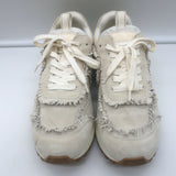 Christian Dior C'est Dior ecru fringed suede and mesh sneakers, authentic pre-owned, good condition