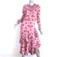 Johanna Ortiz Acordeon Del Mar Asymmetric Ruffled Midi Dress Lilac Size 4