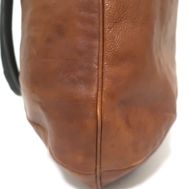 Vintage Yves Saint Laurent Large Hobo Bag Brown Leather