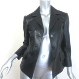 Christian Dior Lamb Leather Bar Jacket Black Size US 6 Single Breasted Blazer