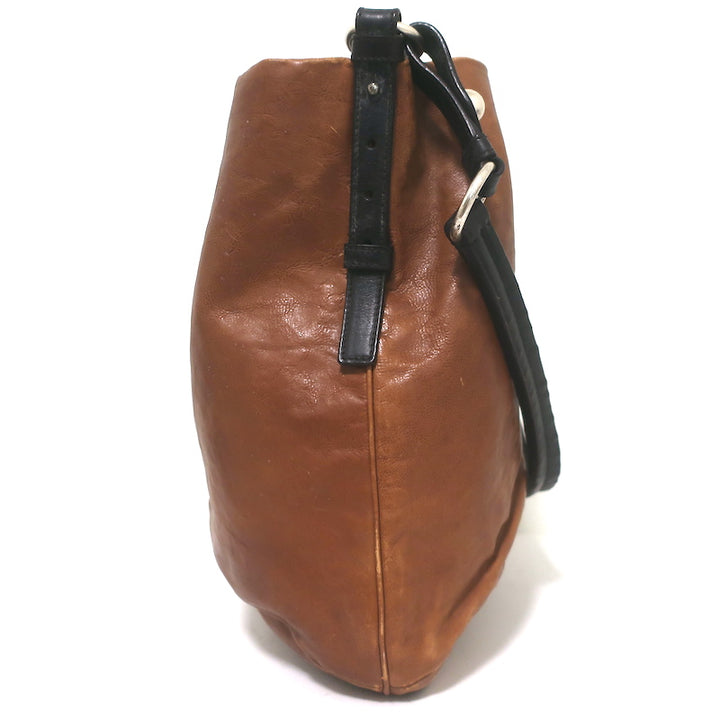 Vintage Yves Saint Laurent Large Hobo Bag Brown Leather