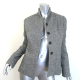 Stella McCartney Peplum-Back Tweed Jacket Gray Wool Size 38