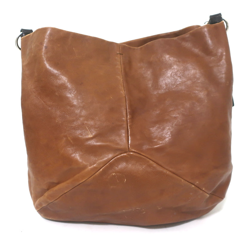 Vintage Yves Saint Laurent Large Hobo Bag Brown Leather