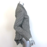 Stella McCartney Peplum-Back Tweed Jacket Gray Wool Size 38