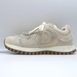 Christian Dior C'est Dior sneakers in ecru fringed suede and mesh, pre-owned authentic luxury with light wear