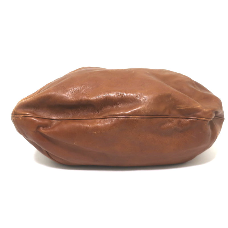 Vintage Yves Saint Laurent Large Hobo Bag Brown Leather