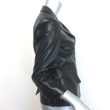 Christian Dior Lamb Leather Bar Jacket Black Size US 6 Single Breasted Blazer