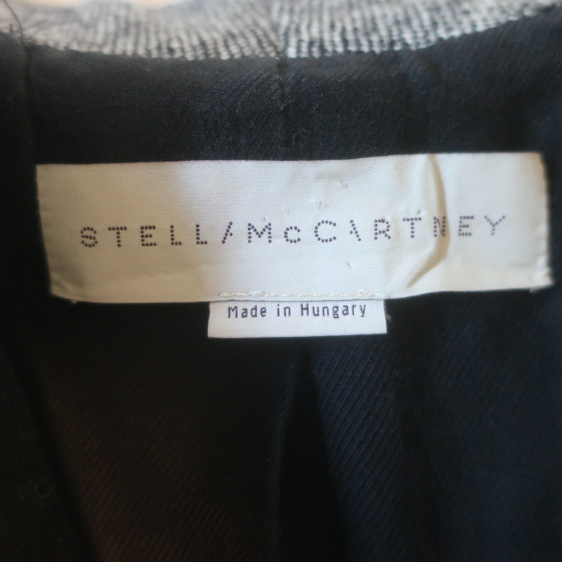 Stella McCartney Peplum-Back Tweed Jacket Gray Wool Size 38