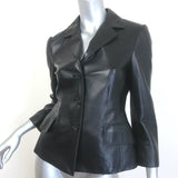 Christian Dior Lamb Leather Bar Jacket Black Size US 6 Single Breasted Blazer