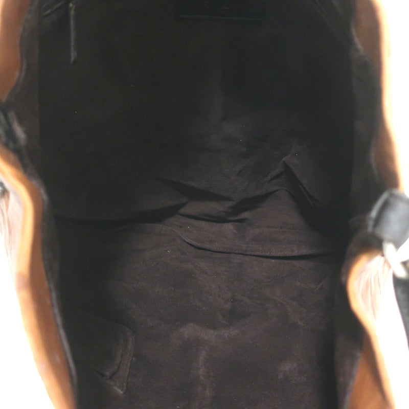 Vintage Yves Saint Laurent Large Hobo Bag Brown Leather