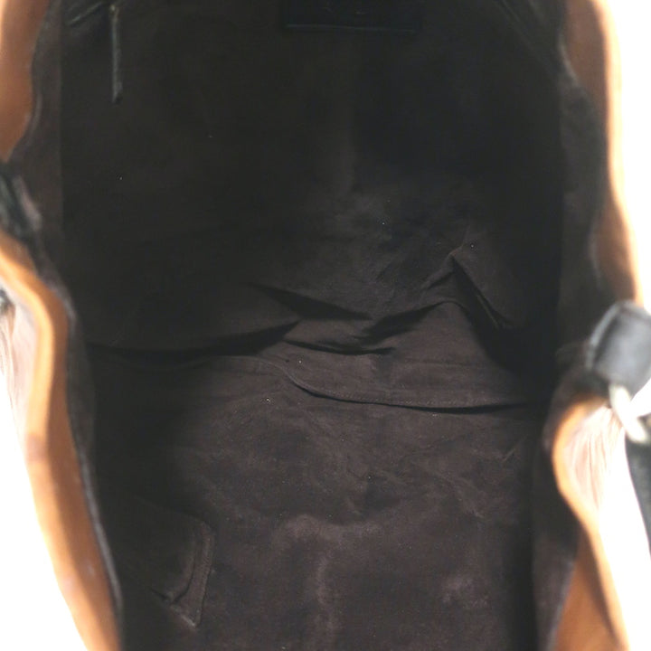 Vintage Yves Saint Laurent Large Hobo Bag Brown Leather