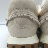 Christian Dior C'est Dior sneakers in ecru fringed suede and mesh, women's size 38.5 — pre-owned, authentic