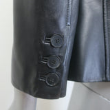 Christian Dior Lamb Leather Bar Jacket Black Size US 6 Single Breasted Blazer