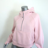 Lululemon Scuba Oversized Half-Zip Hoodie Sweatshirt Light Pink Size XS/S