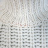 Arch4 Ellis Cashmere Turtleneck Sweater Cream Ribbed Knit One Size