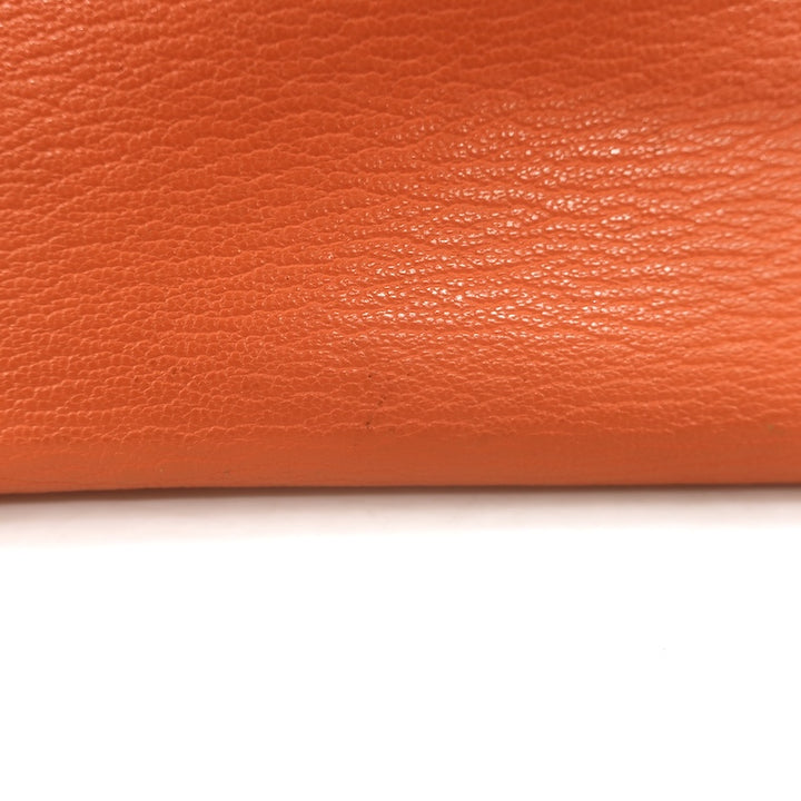 Hermes 2005 Vision Zip Agenda Cover Orange Chevre Leather Palladium Hardware