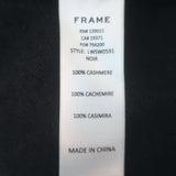 Frame Shirred Short Sleeve Cashmere Sweater Black Size Extra Small