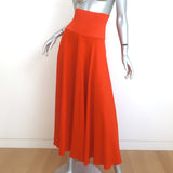 Elizabeth and James Maxi Skirt Persimmon Crepe Size Extra Small