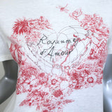 Christian Dior Royaume d'Amour T-Shirt White Cotton-Linen Size Extra Small