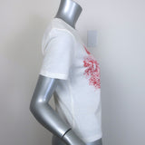 Christian Dior Royaume d'Amour T-Shirt White Cotton-Linen Size Extra Small