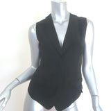 Norma Kamali Vest with Lapel Black Stretch Jersey Size Extra Small