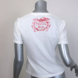 Christian Dior Royaume d'Amour T-Shirt White Cotton-Linen Size Extra Small