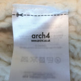 Arch4 Ellis Cashmere Turtleneck Sweater Cream Ribbed Knit One Size