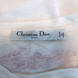 Christian Dior Royaume d'Amour T-Shirt White Cotton-Linen Size Extra Small