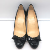 Christian Louboutin Simplenodo Bow Pumps Black Patent Leather Size 38