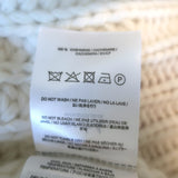 Arch4 Ellis Cashmere Turtleneck Sweater Cream Ribbed Knit One Size