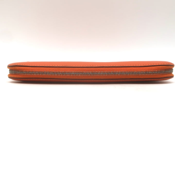Hermes 2005 Vision Zip Agenda Cover Orange Chevre Leather Palladium Hardware