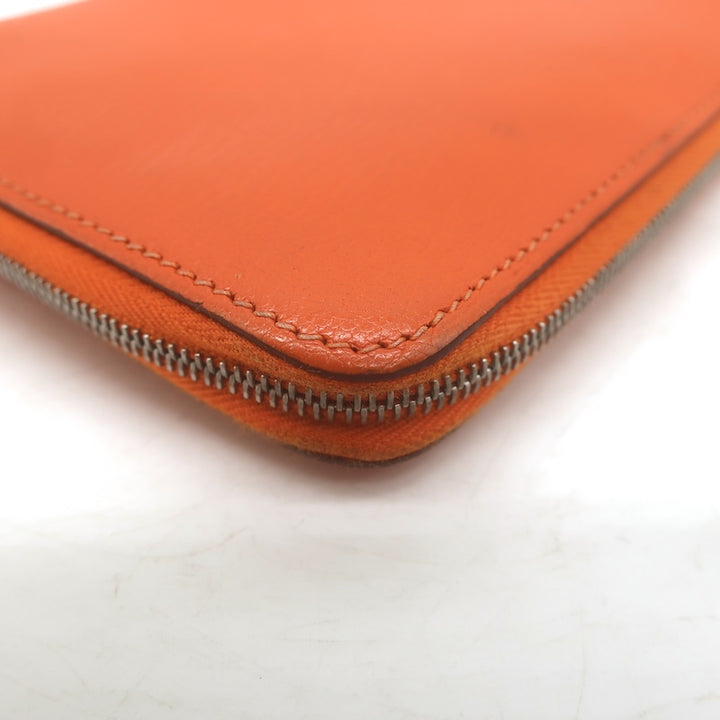Hermes 2005 Vision Zip Agenda Cover Orange Chevre Leather Palladium Hardware