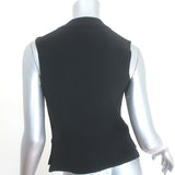 Norma Kamali Vest with Lapel Black Stretch Jersey Size Extra Small