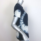 Christian Dior J'Adior 8 Tie Dye T-Shirt Navy Cotton-Linen Size Small